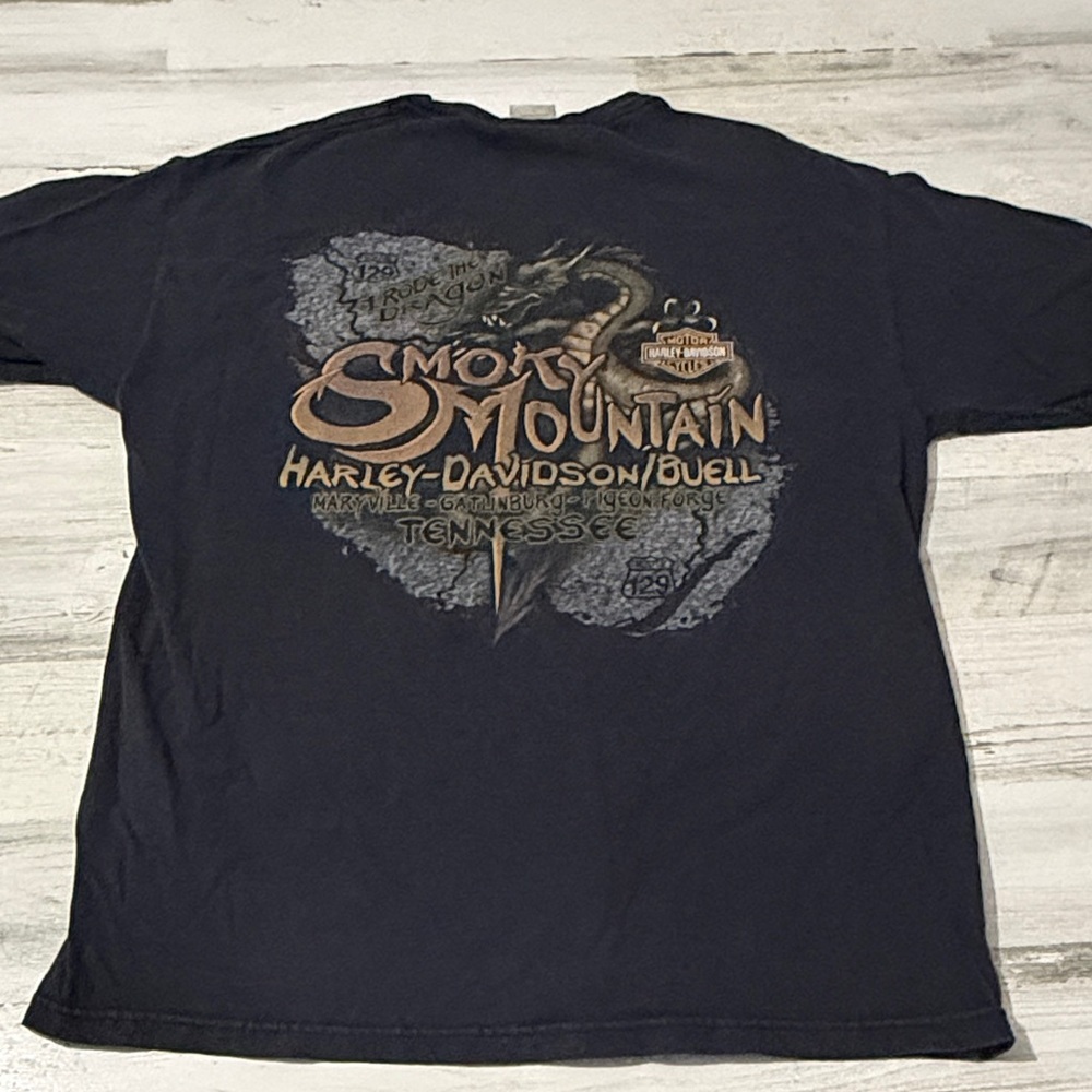 Harley-Davidson Smoky Mountain Dragon Tee Size Large. 2007 - Picture 3 of 8